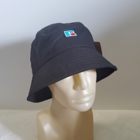 𝅺NWT Russell Athletic Black Festy Adult Unisex Bucket Hat Cap - Picture 1 of 11